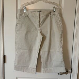 Beige j. Crew size 12 capris pants favorite fit stretch